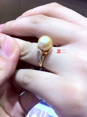 【品牌代工海水珠18K金鑲鉆女戒 天然珍珠手飾工廠現貨定制批發】價格,廠家,圖片,手鏈,深圳市陳信語珠寶首飾-